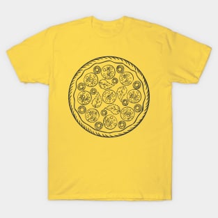 Fresh Italian Pizza Sketch T-Shirt